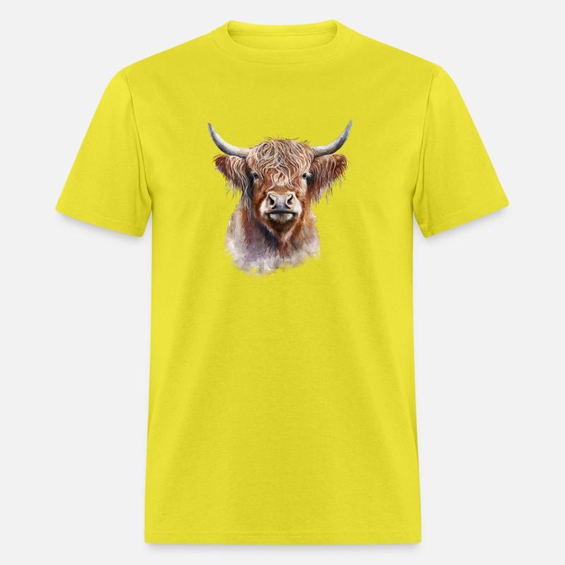 Highland Cow Watercolor Painting Portrait