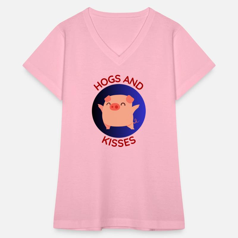 Hogs And Kisses Cute Hugs And Kisses Pig Pun