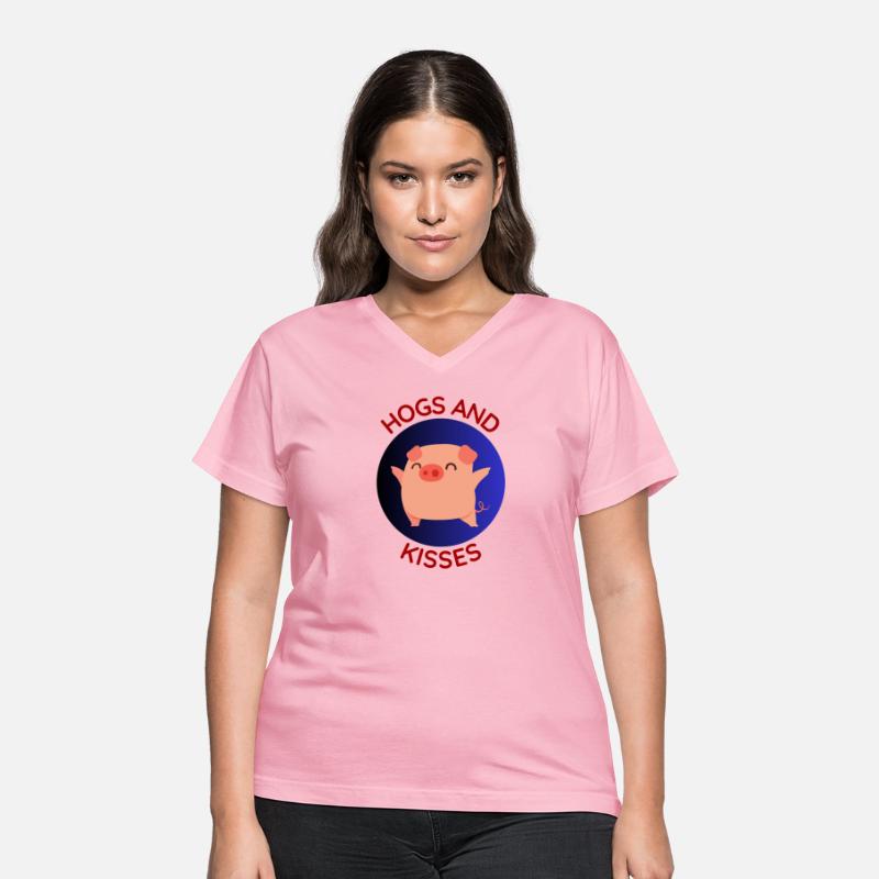 Hogs And Kisses Cute Hugs And Kisses Pig Pun