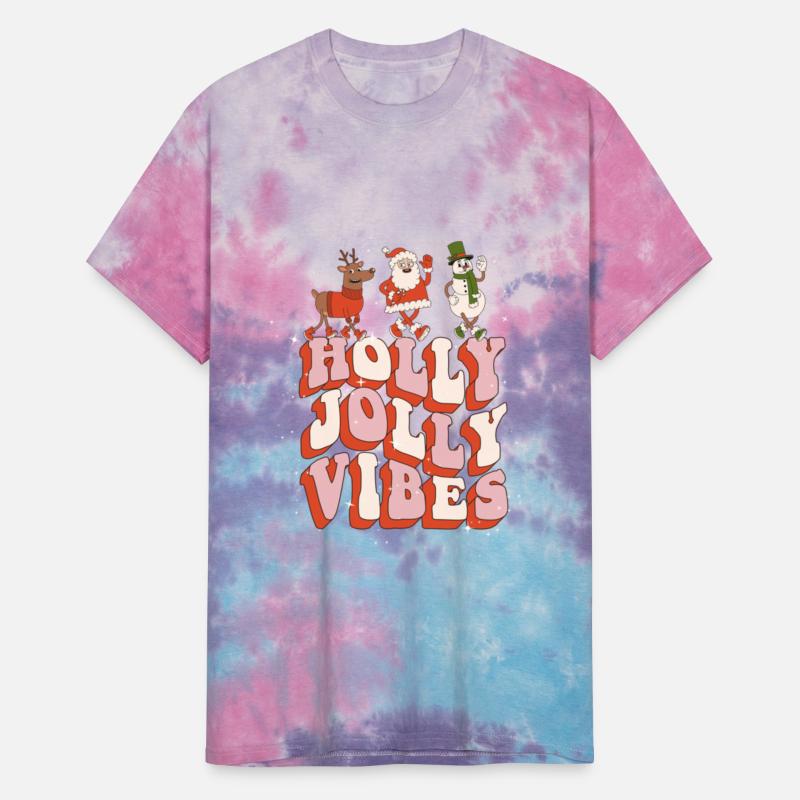 Holly Xmas Jolly Vibes Retro Groovy Nostalgic