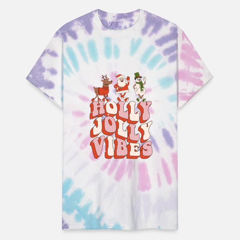 Holly Xmas Jolly Vibes Retro Groovy Nostalgic
