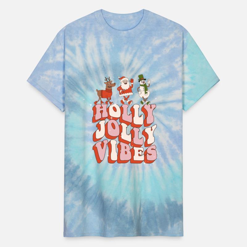 Holly Xmas Jolly Vibes Retro Groovy Nostalgic