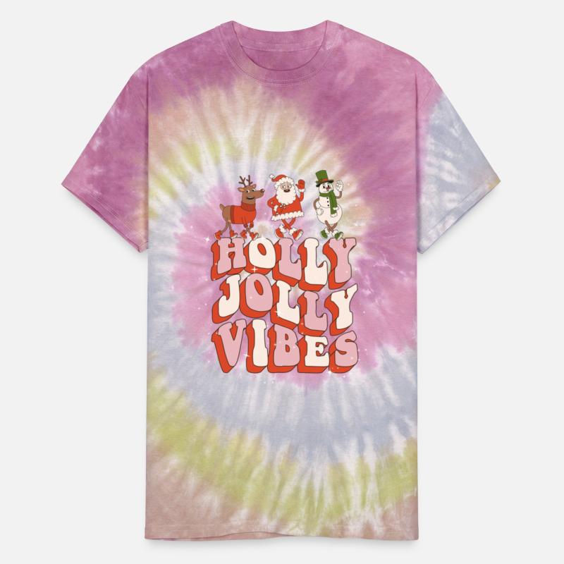 Holly Xmas Jolly Vibes Retro Groovy Nostalgic