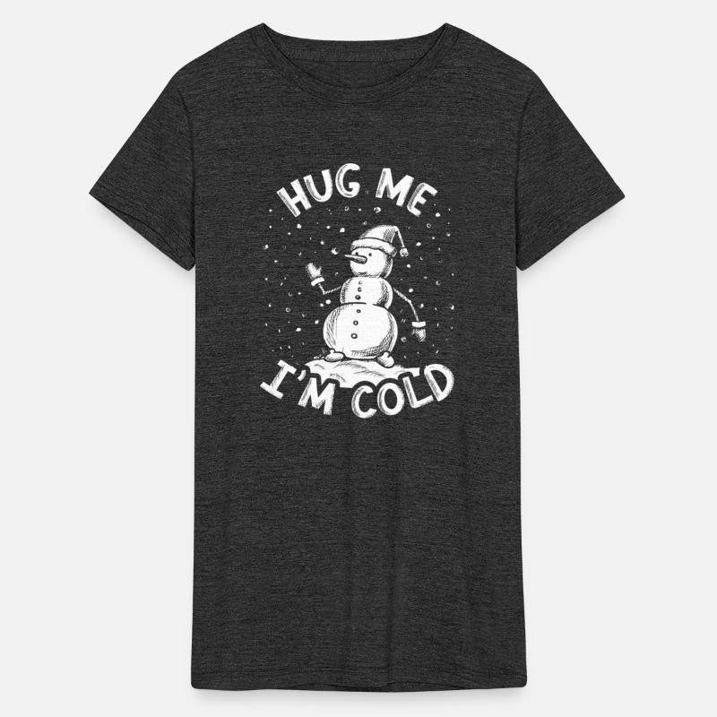 Hug Me I'm Cold Vintage Snowman Matching Christmas
