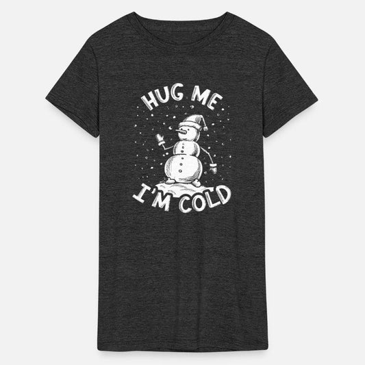 Hug Me I'm Cold Vintage Snowman Matching Christmas