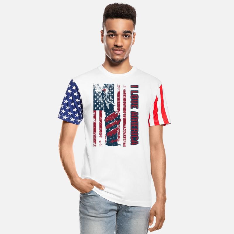 I Love America USA Flag Statue of Liberty