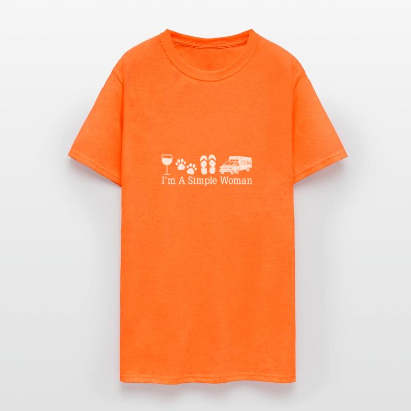 I'm A Simple Woman Like Flip Flop Dogs Beer Campin