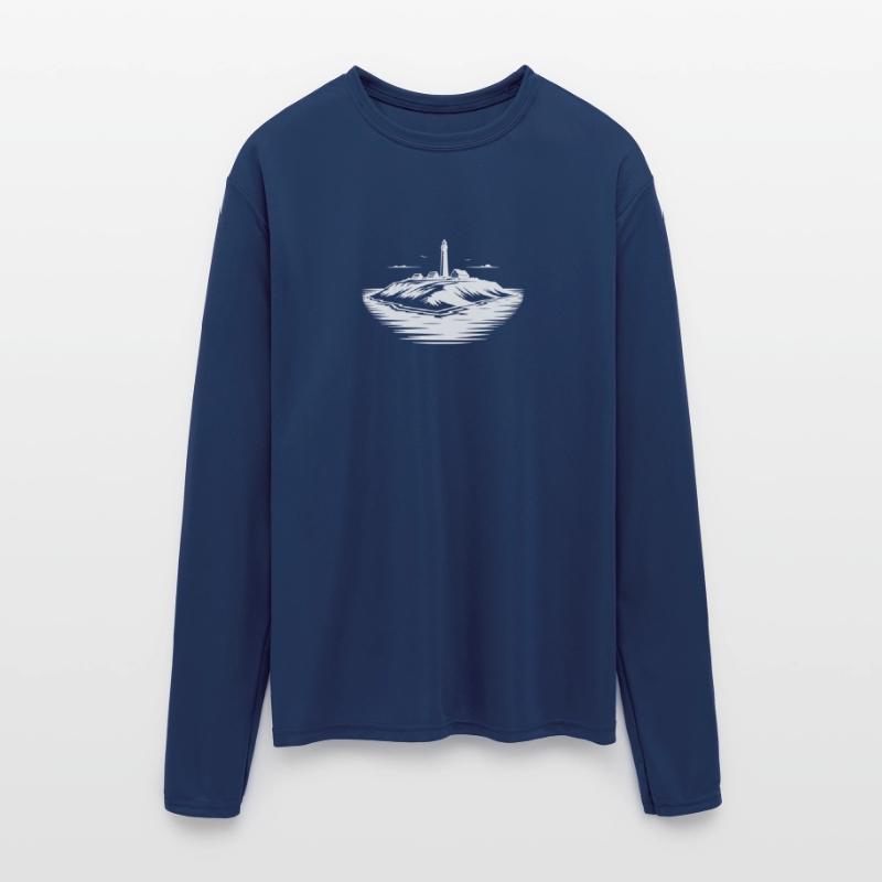 Island With Lighthouse On The Coast