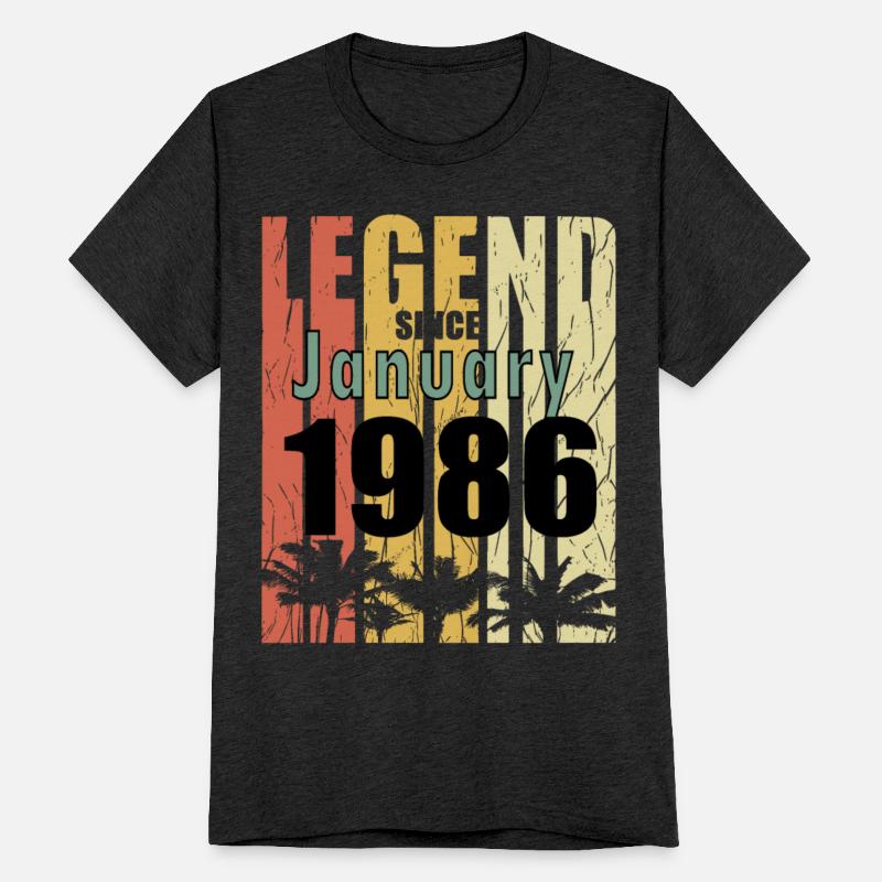 January 1986 birthday greeting retro design