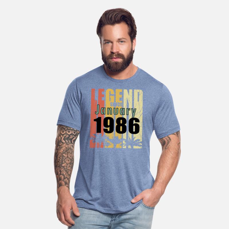 January 1986 birthday greeting retro design