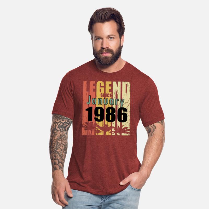 January 1986 birthday greeting retro design