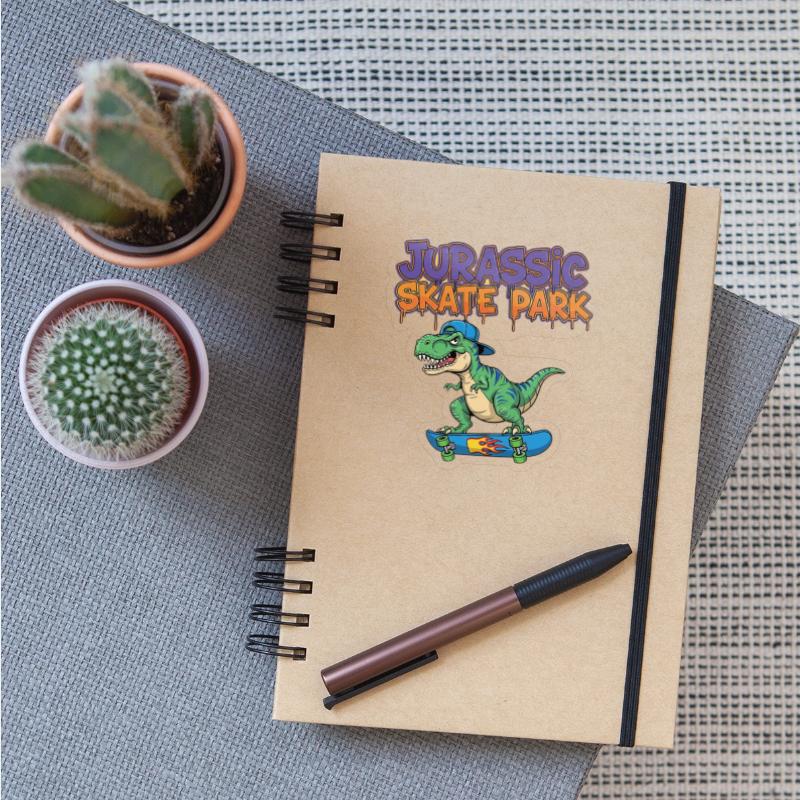 Jurassic Skate Park Dinosaur Illustration