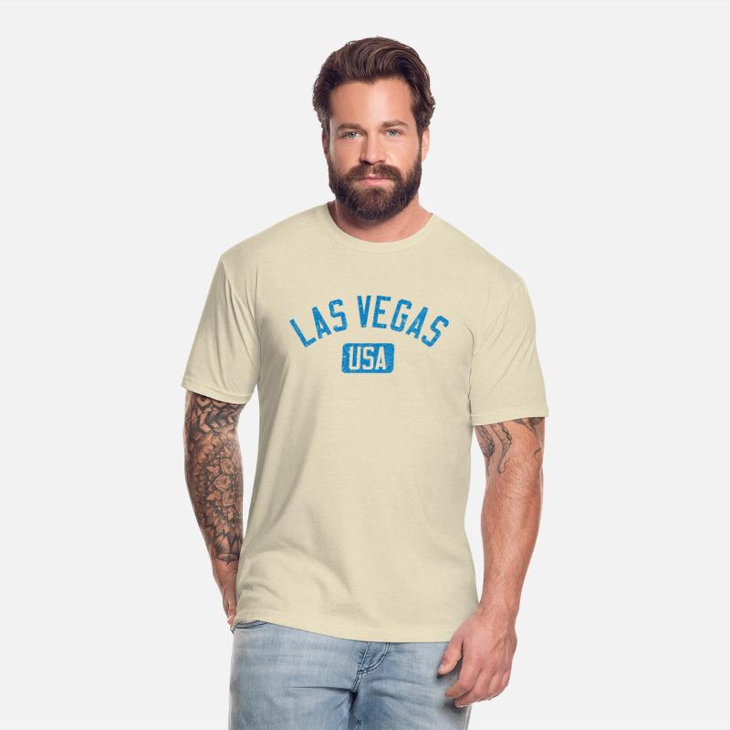 Las Vegas Usa Arched Text Distressed Blue Print
