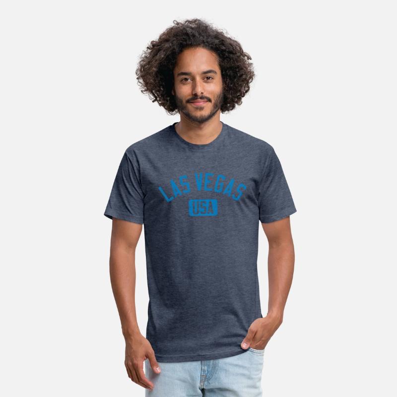 Las Vegas Usa Arched Text Distressed Blue Print