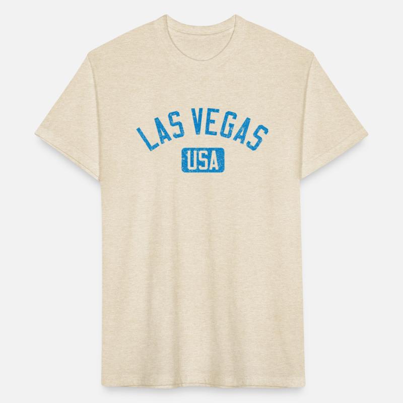 Las Vegas Usa Arched Text Distressed Blue Print