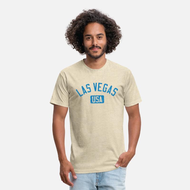 Las Vegas Usa Arched Text Distressed Blue Print