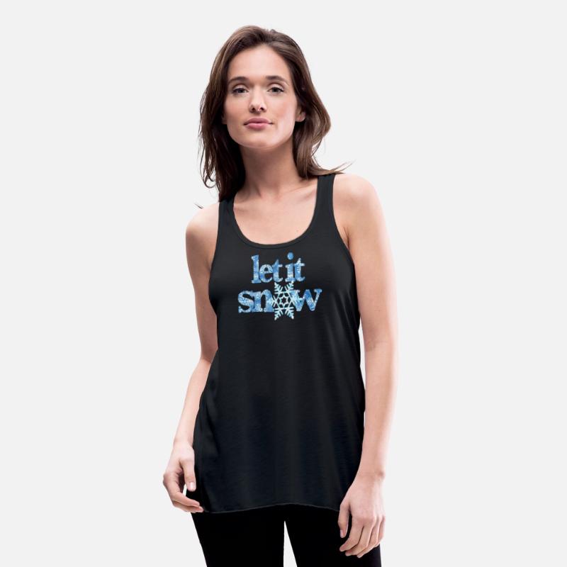 LET IT SNOW blue snowflakes winter wonderland xmas