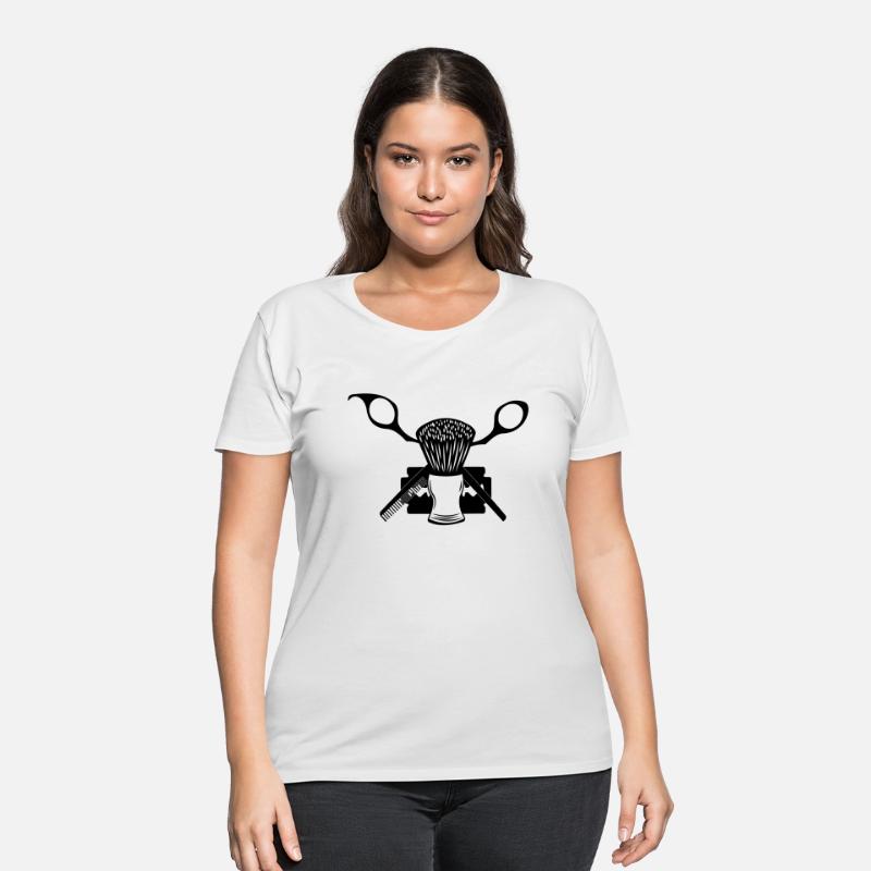 Logo hairdresser, scissors with razor blade