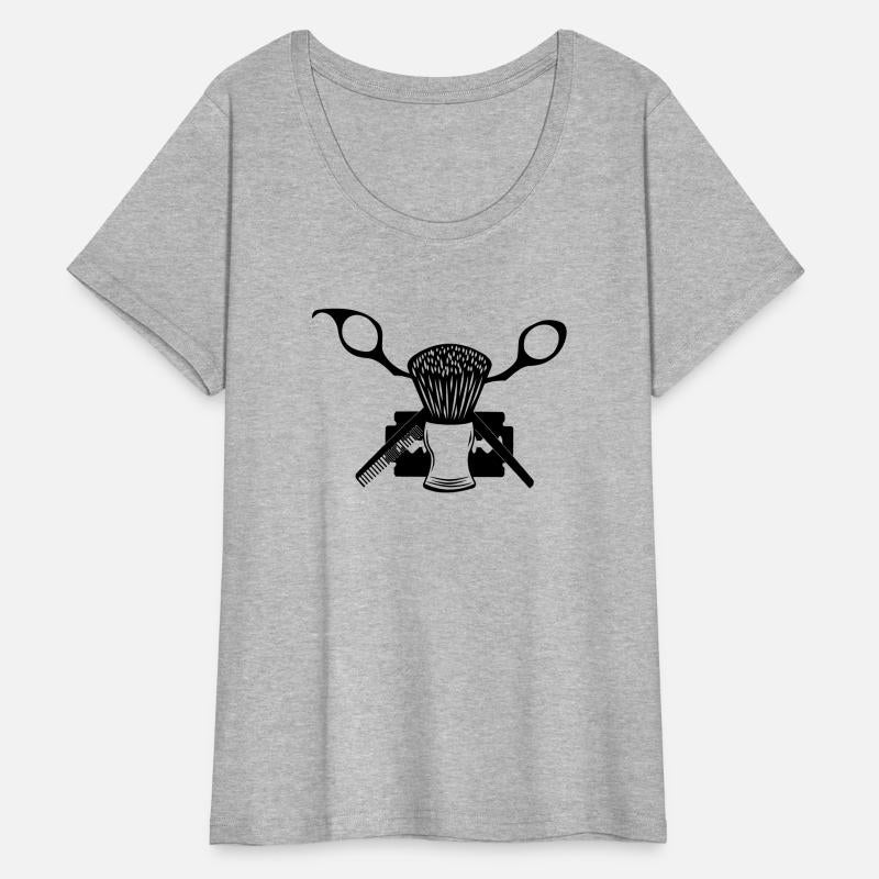 Logo hairdresser, scissors with razor blade