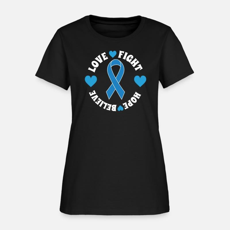 Love Fight Hope Believe Ribbon Diabetes Awareness