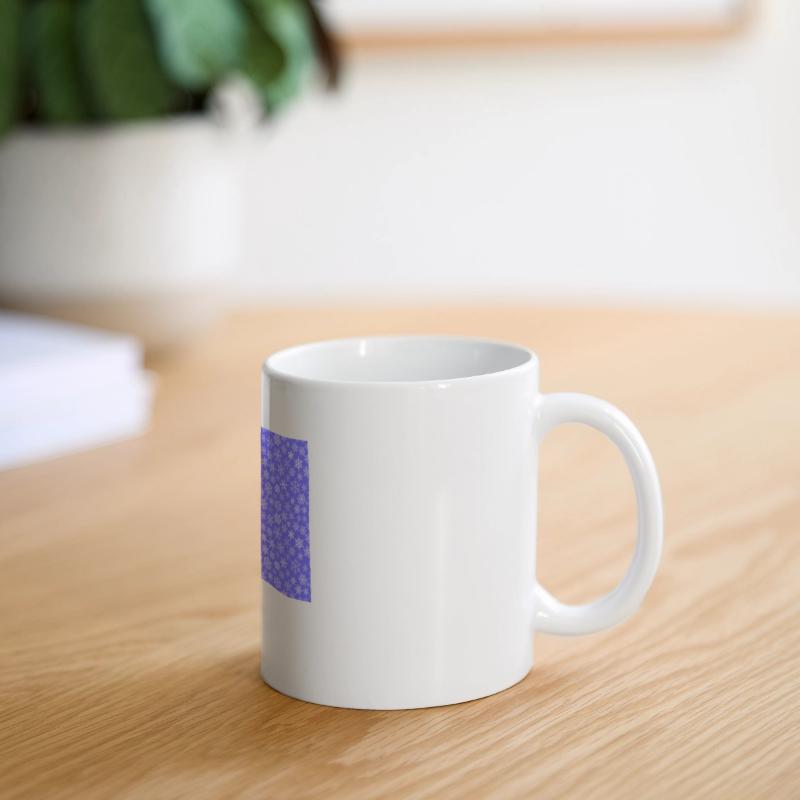 Modern Blue Snowflakes Pattern