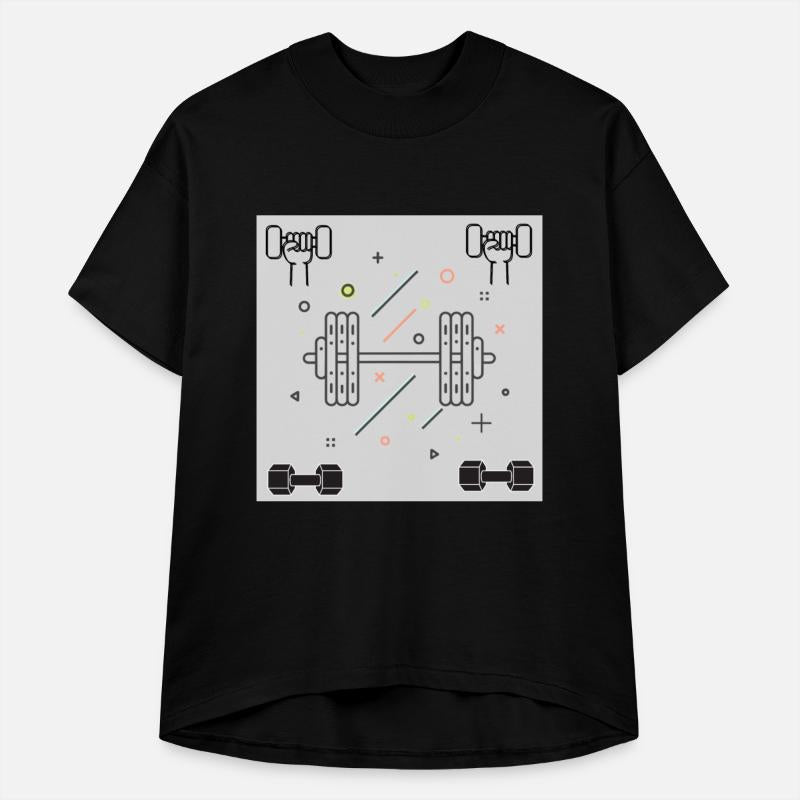 Modern Fitness Motivation: Dumbbell Illustration