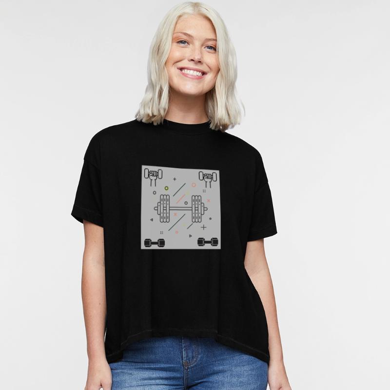 Modern Fitness Motivation: Dumbbell Illustration