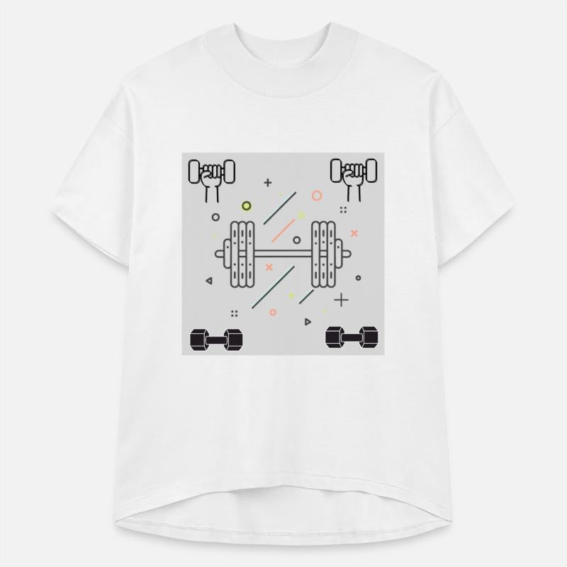 Modern Fitness Motivation: Dumbbell Illustration