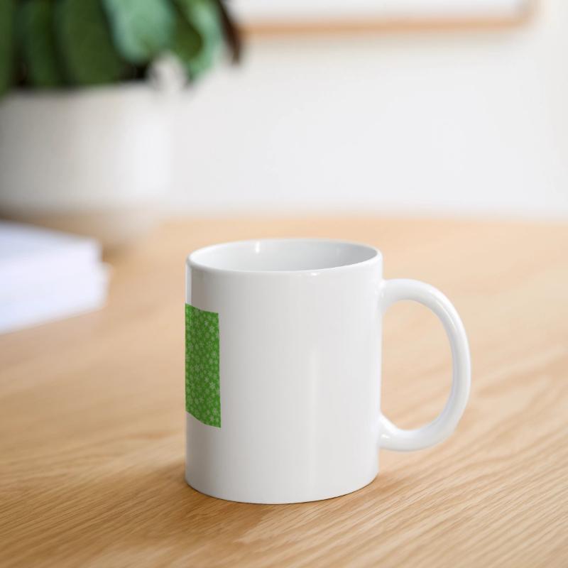 Modern Green Snowflakes Pattern