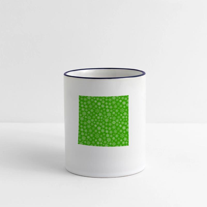 Modern Green Snowflakes Pattern