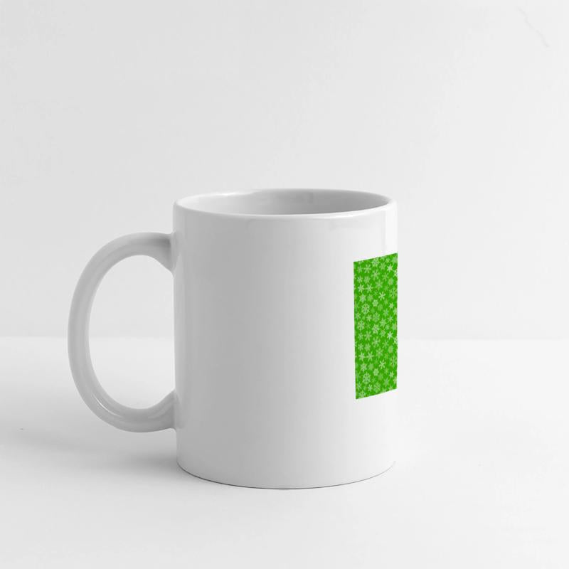 Modern Green Snowflakes Pattern