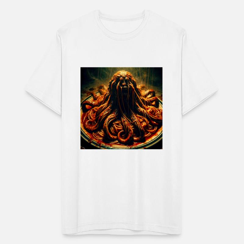 monster with tentacles out of a spaghetti plate