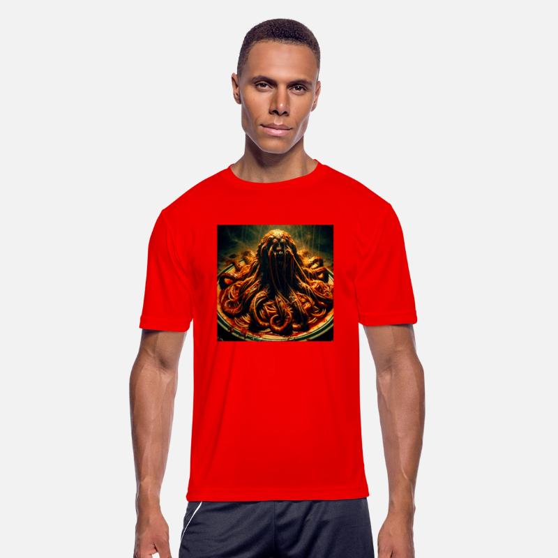 monster with tentacles out of a spaghetti plate