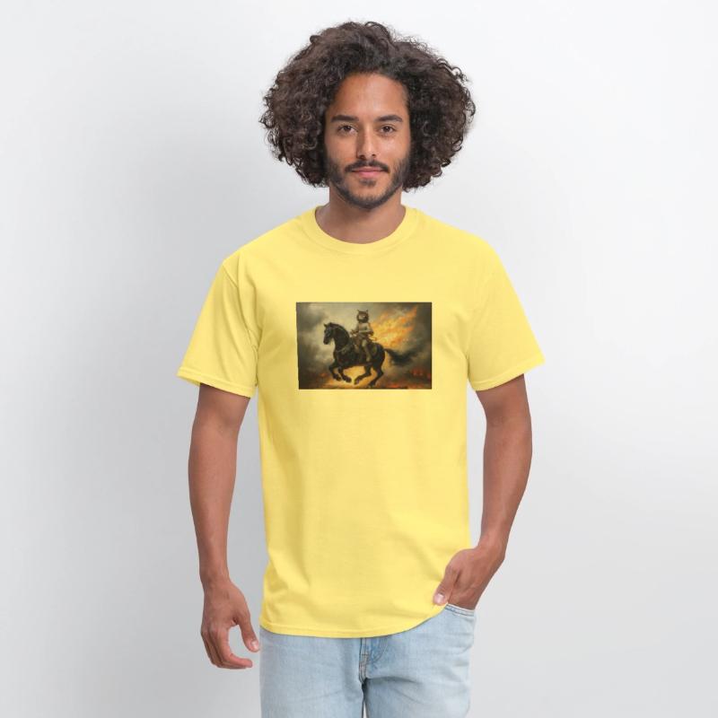 Mr Whiskers the Battle Cat Rides a War Horse