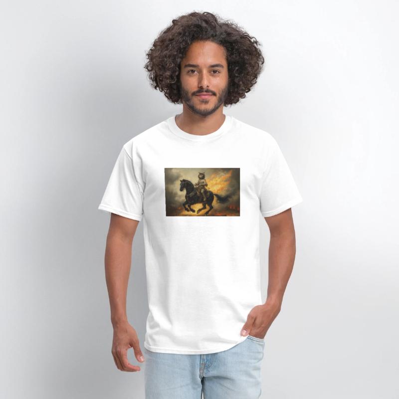 Mr Whiskers the Battle Cat Rides a War Horse