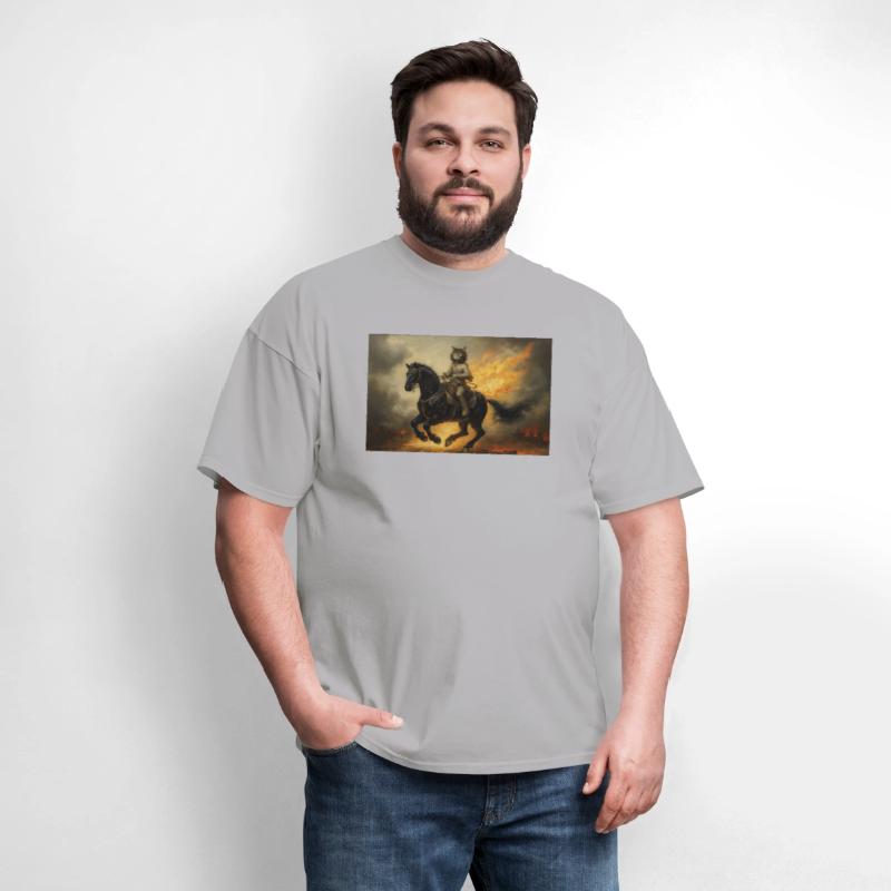 Mr Whiskers the Battle Cat Rides a War Horse