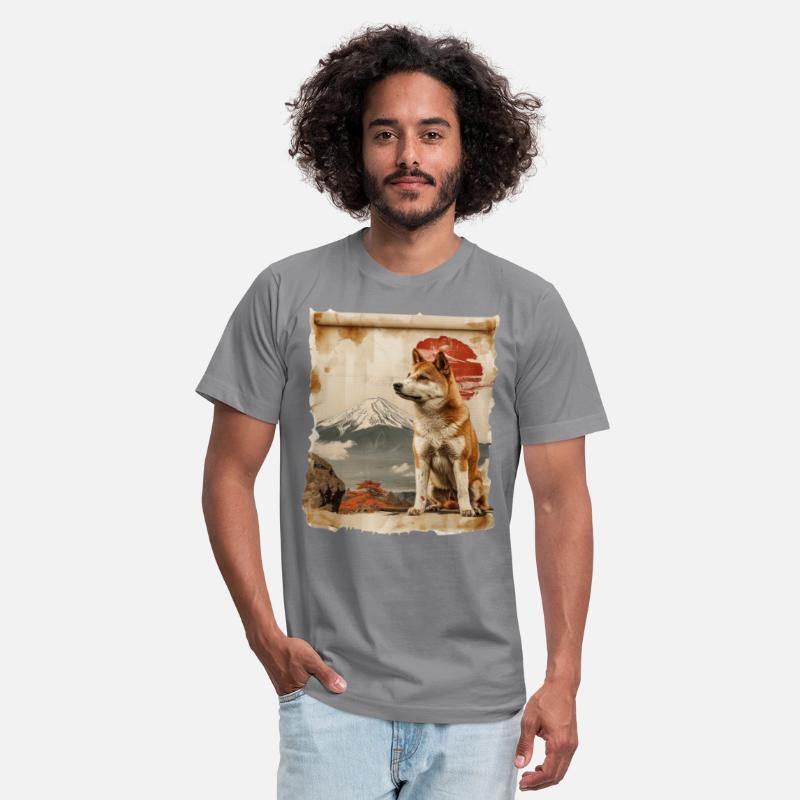 Mt. Fuji Sunset Scenery Papyrus Scroll Japanese