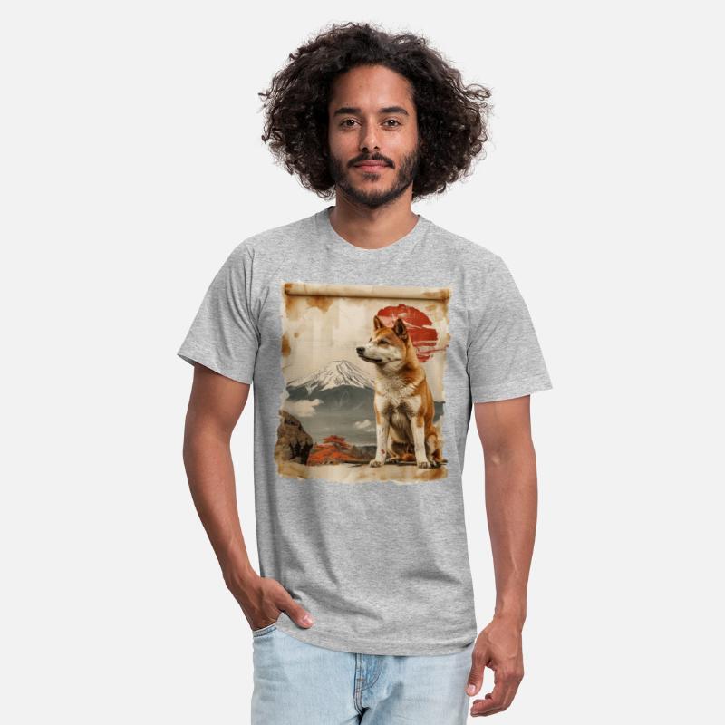 Mt. Fuji Sunset Scenery Papyrus Scroll Japanese