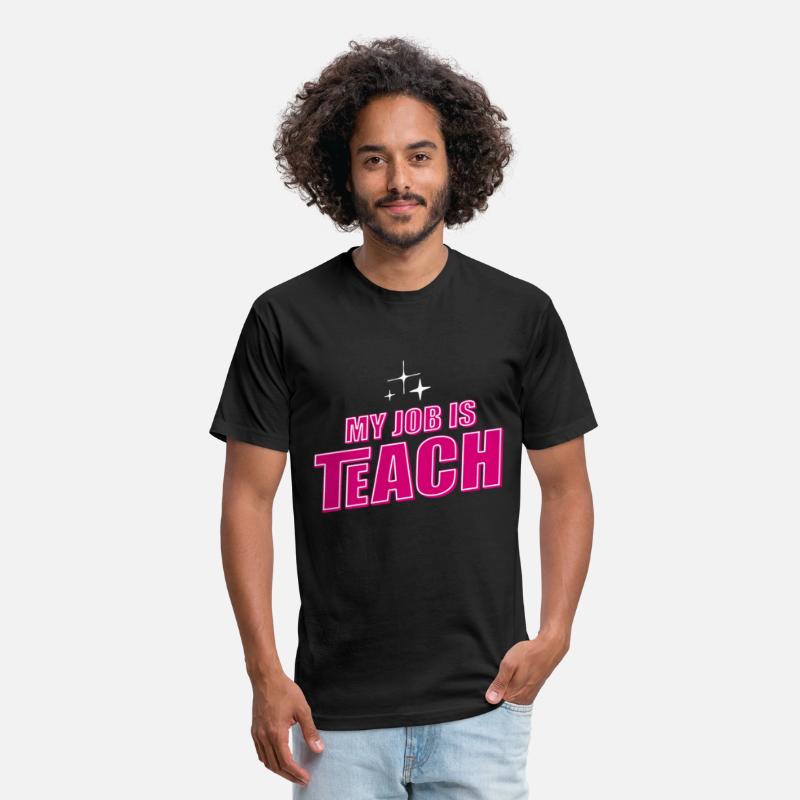 My Job Is Teach, Funny Pink Female Teacher Retro