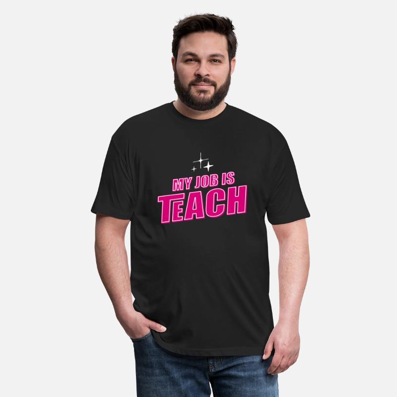 My Job Is Teach, Funny Pink Female Teacher Retro