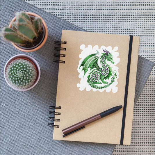 Mythical Green Celtic Dragon Fantasy Art