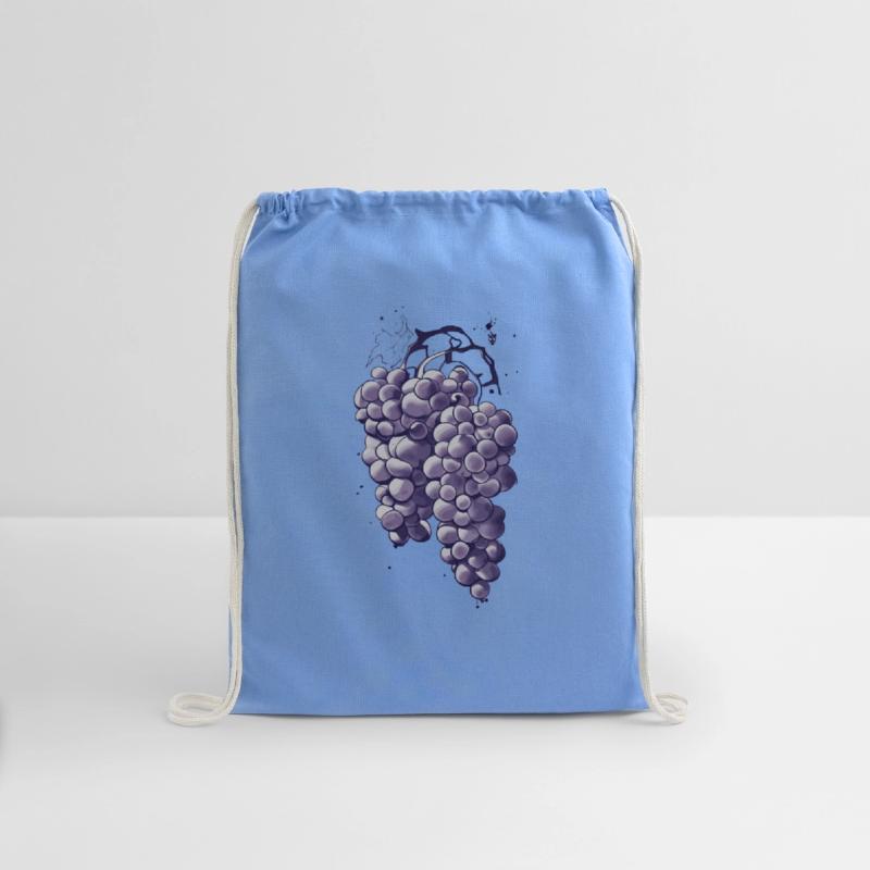 natural grapes ink drawing colorful