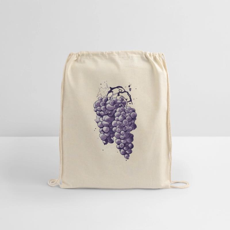 natural grapes ink drawing colorful