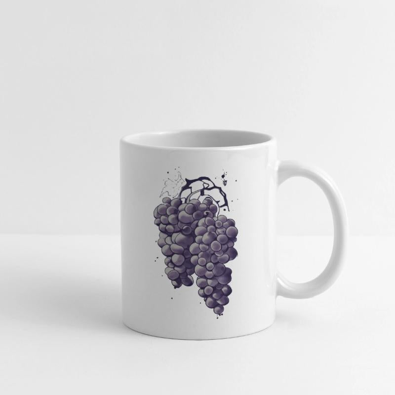 natural grapes ink drawing colorful