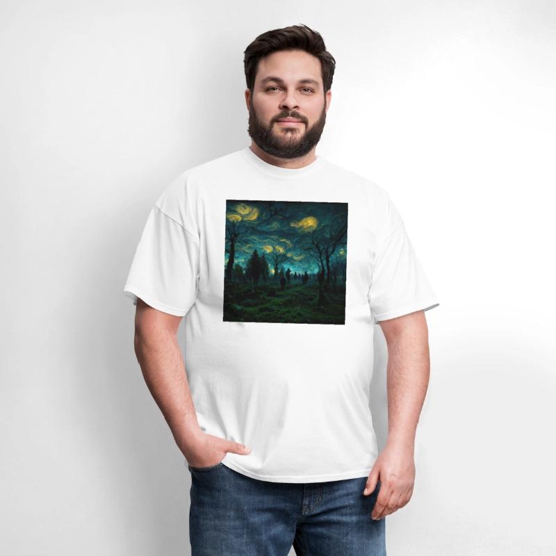 Night sky in Dark forest