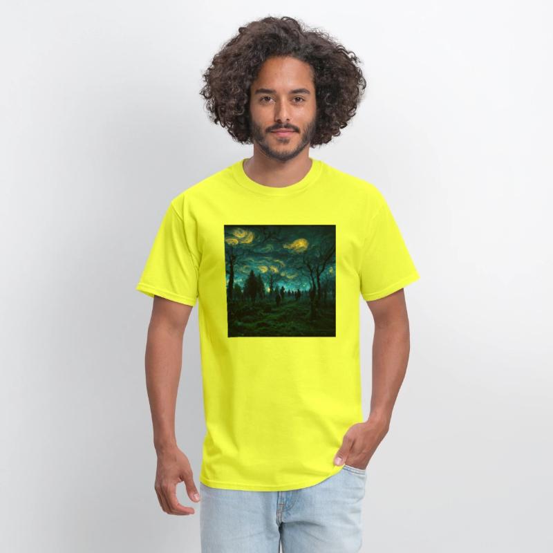 Night sky in Dark forest