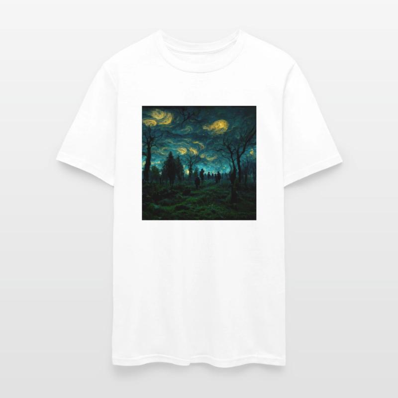 Night sky in Dark forest