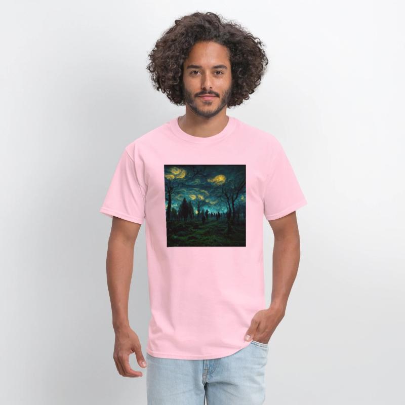 Night sky in Dark forest