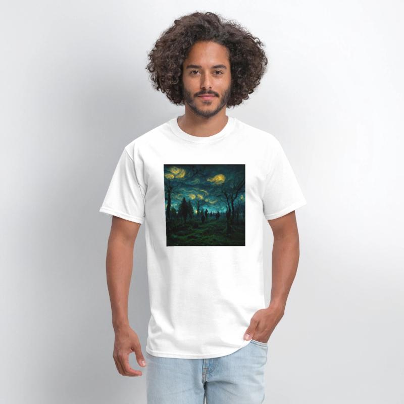 Night sky in Dark forest