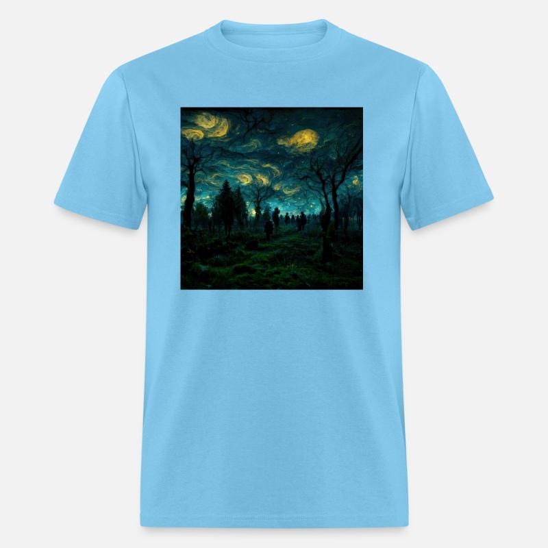 Night sky in Dark forest